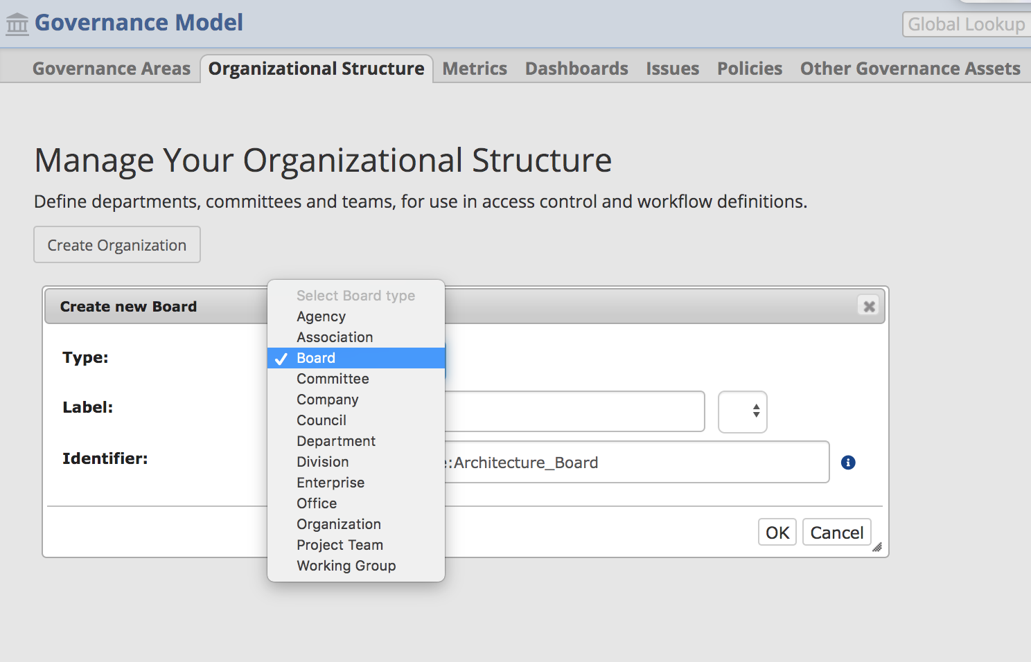 TopBraid EDG Manage Your Organizational Structure View