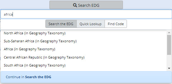 Search EDG header