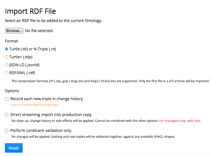 TopBraid EDG Import RDF File Page