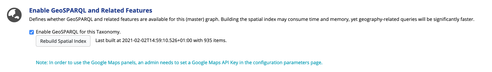 Enable GeoSPARQL