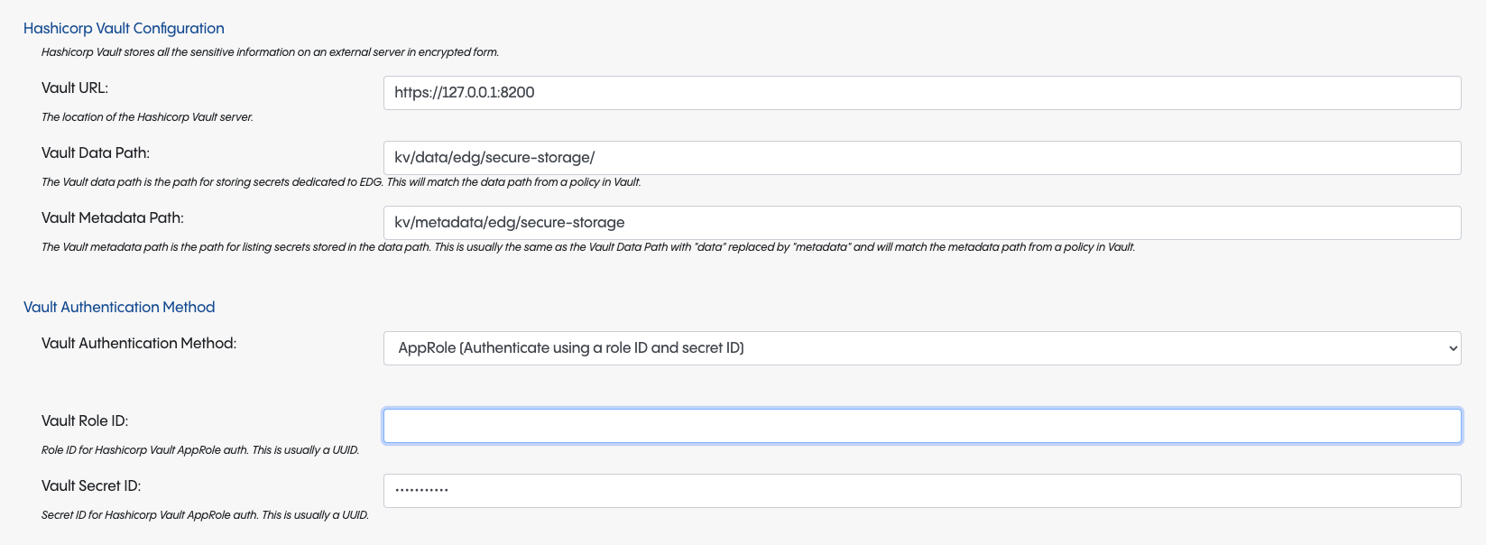 Interactive Setup Hashicorp