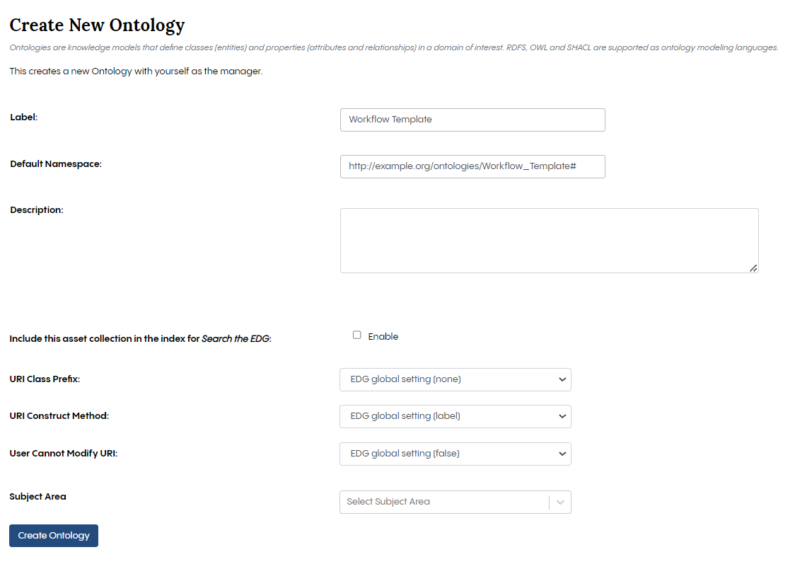 Naming the workflow ontology