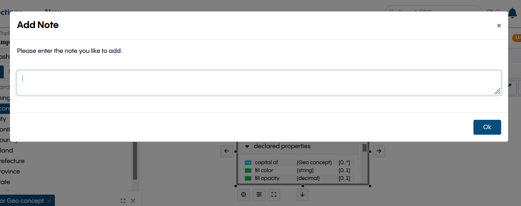 TopBraid EDG Diagram Add Note in Node text field